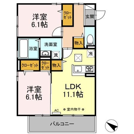 セジュールIMACHIの物件間取画像